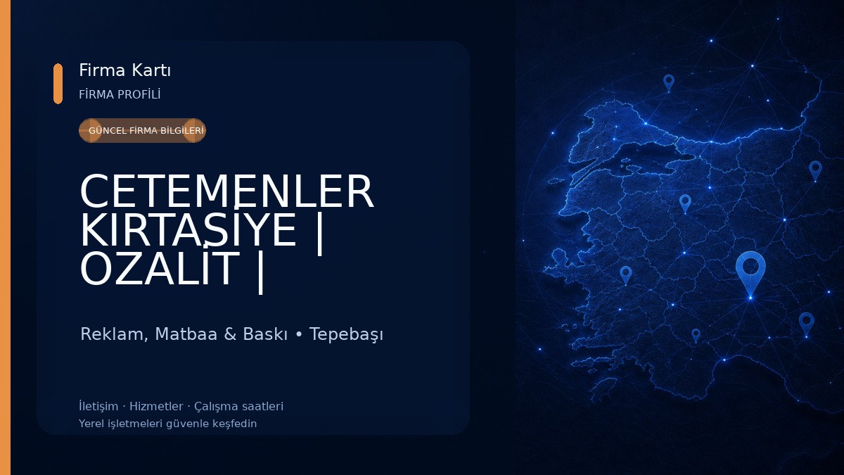 CETEMENLER KIRTASİYE | OZALİT | Promosyon | Dijital Baskı | Reklam | Matbaa Reklam, Matbaa & Baskı