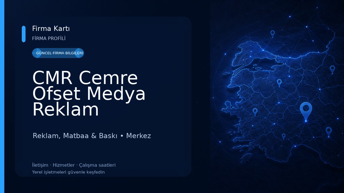 CMR Cemre Ofset Medya Reklam Reklam, Matbaa & Baskı