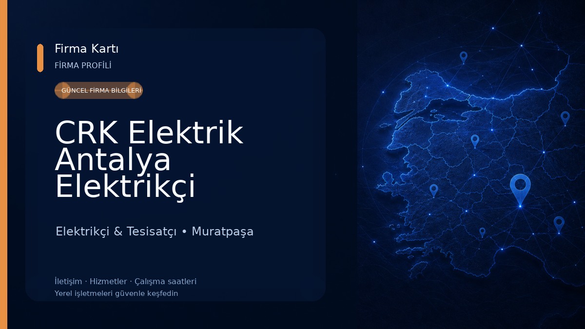 CRK Elektrik Antalya Elektrikçi Elektrikçi & Tesisatçı