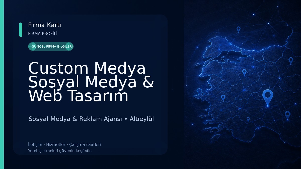 Custom Medya Sosyal Medya & Web Tasarım Produksiyon Dijital Reklam Ajansı