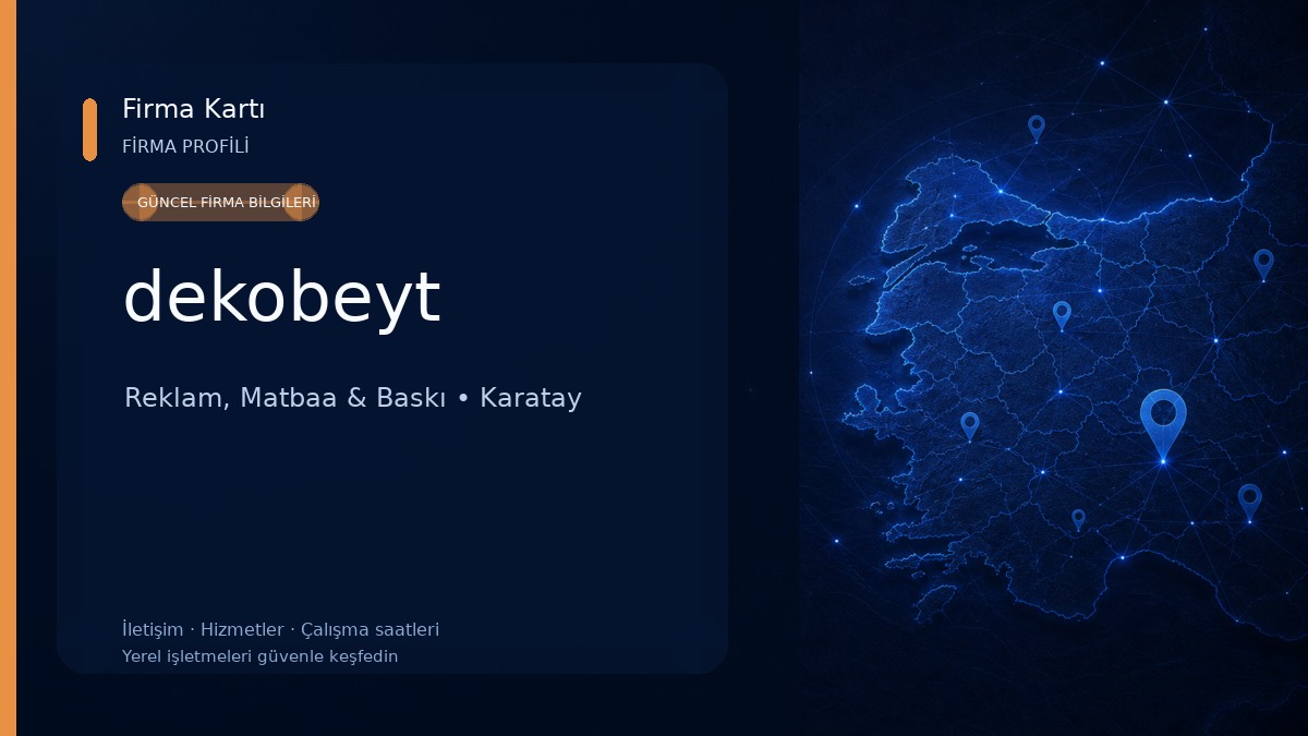 dekobeyt Reklam, Matbaa & Baskı