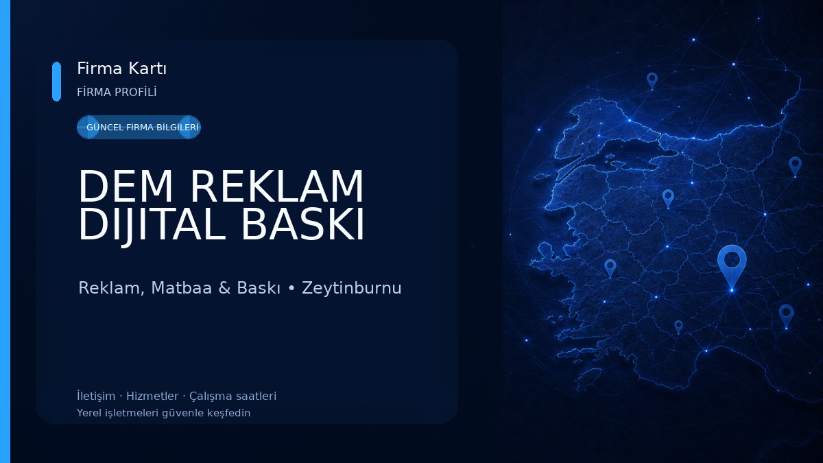DEM REKLAM DIJITAL BASKI Reklam, Matbaa & Baskı