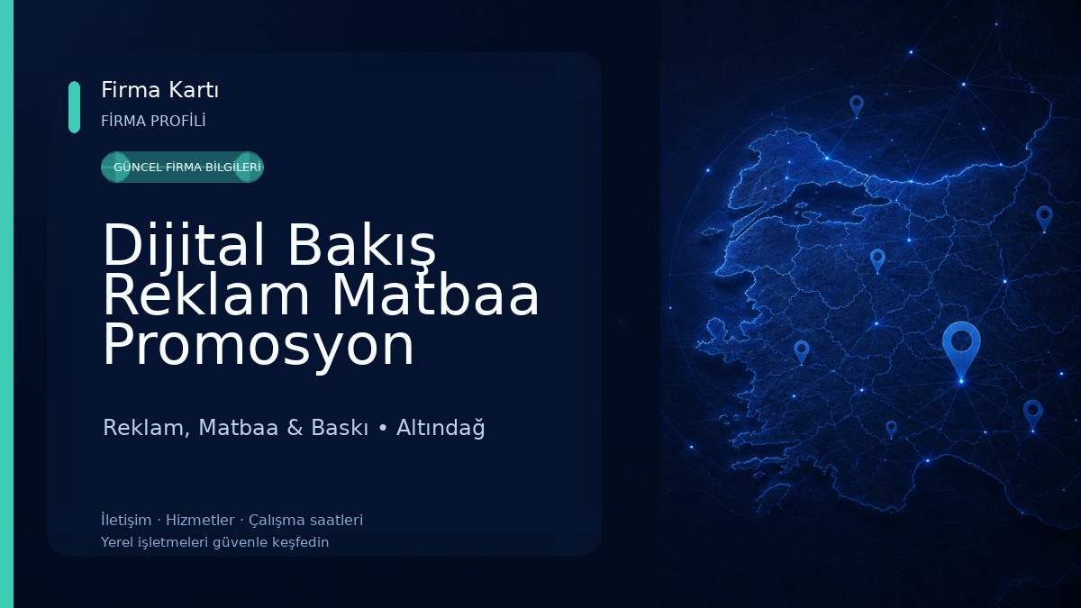 Dijital Bakış Reklam Matbaa Promosyon