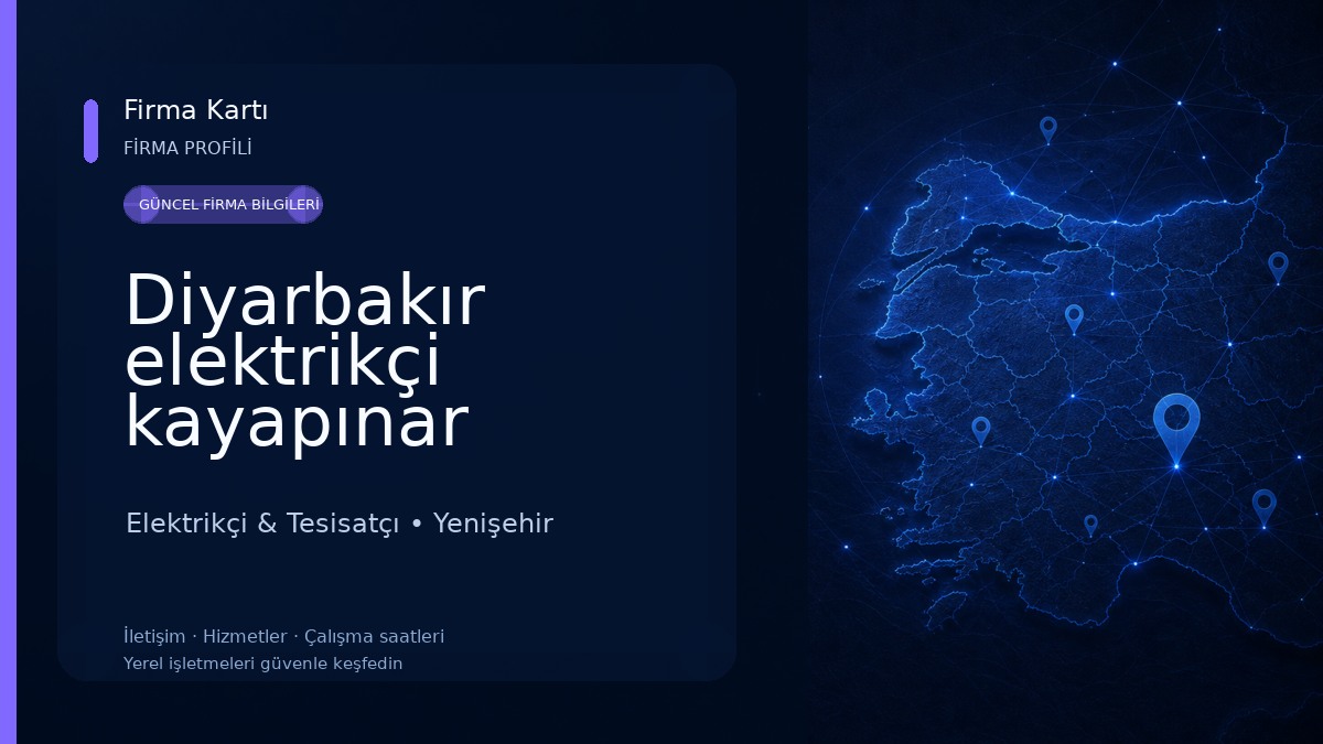 Diyarbakır elektrikçi kayapınar stadyum talay tepe gaziler Winston AVM Yenişehir TOKİ Elektrikçi & Tesisatçı