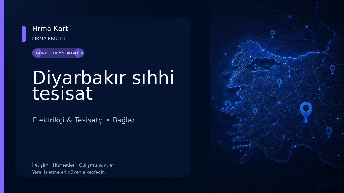 Diyarbakır sıhhi tesisat Elektrikçi & Tesisatçı