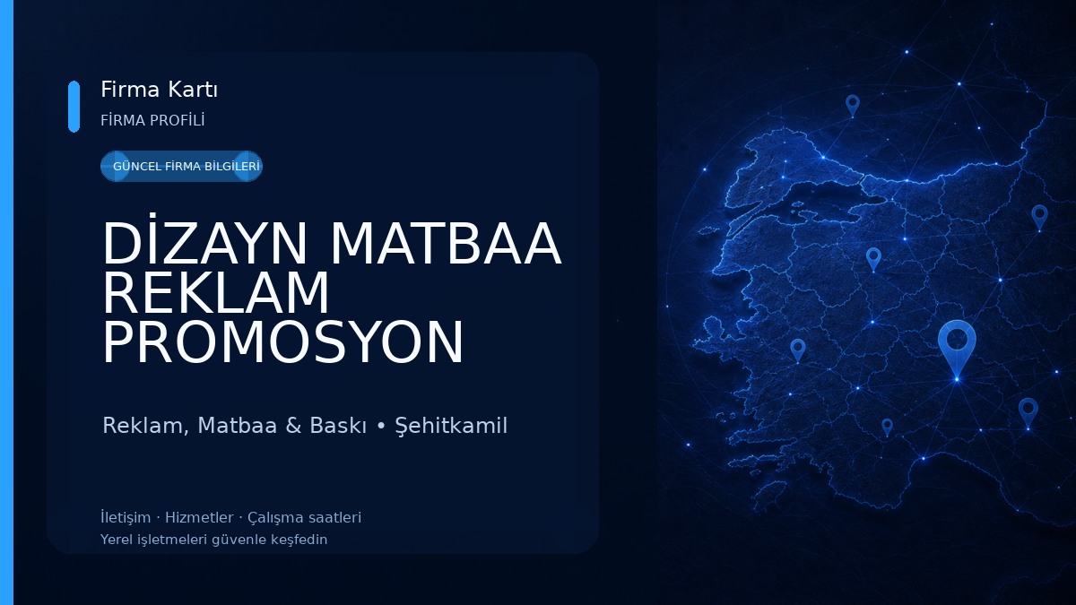 DİZAYN MATBAA REKLAM PROMOSYON