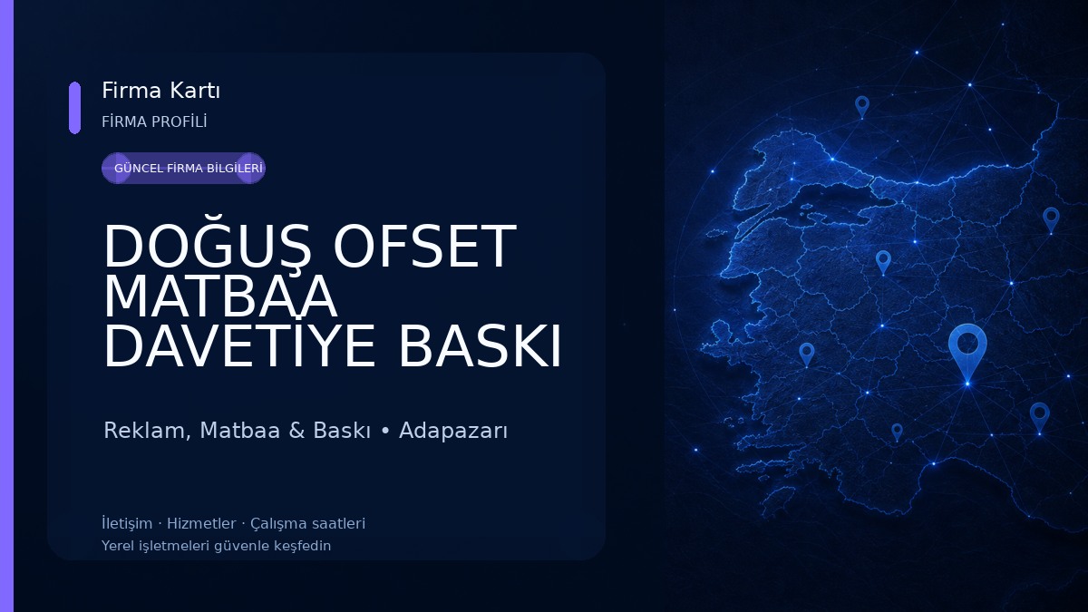 DOĞUŞ OFSET MATBAA DAVETİYE BASKI MERKEZİ