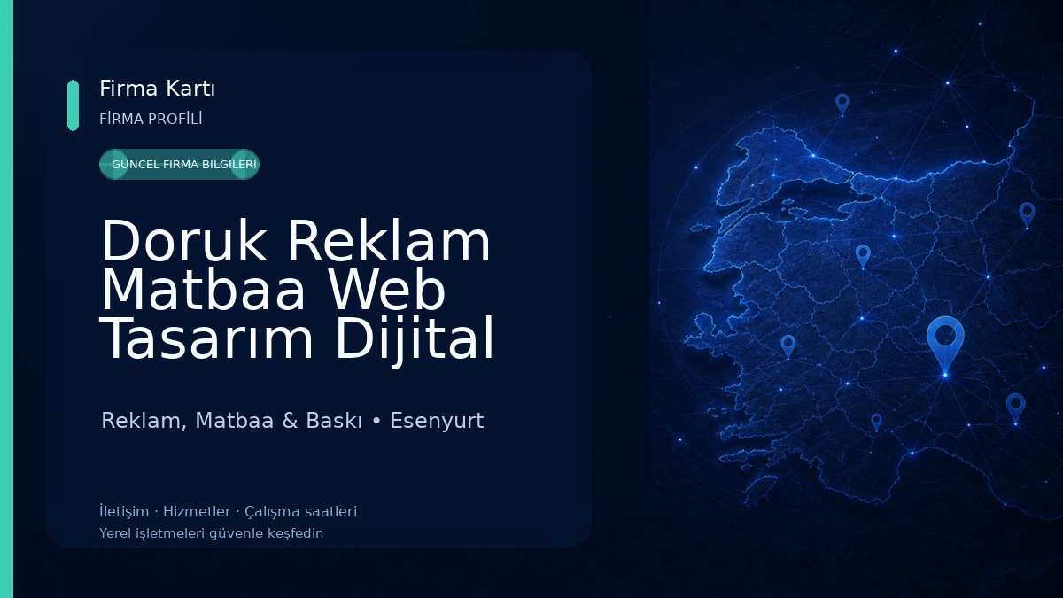 Doruk Reklam Matbaa Web Tasarım Dijital Baskı Reklam, Matbaa & Baskı