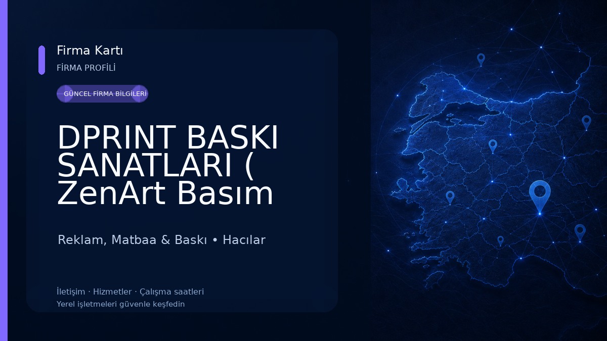 DPRINT BASKI SANATLARI ( ZenArt Basım San. Ltd. Şti ) Reklam, Matbaa & Baskı
