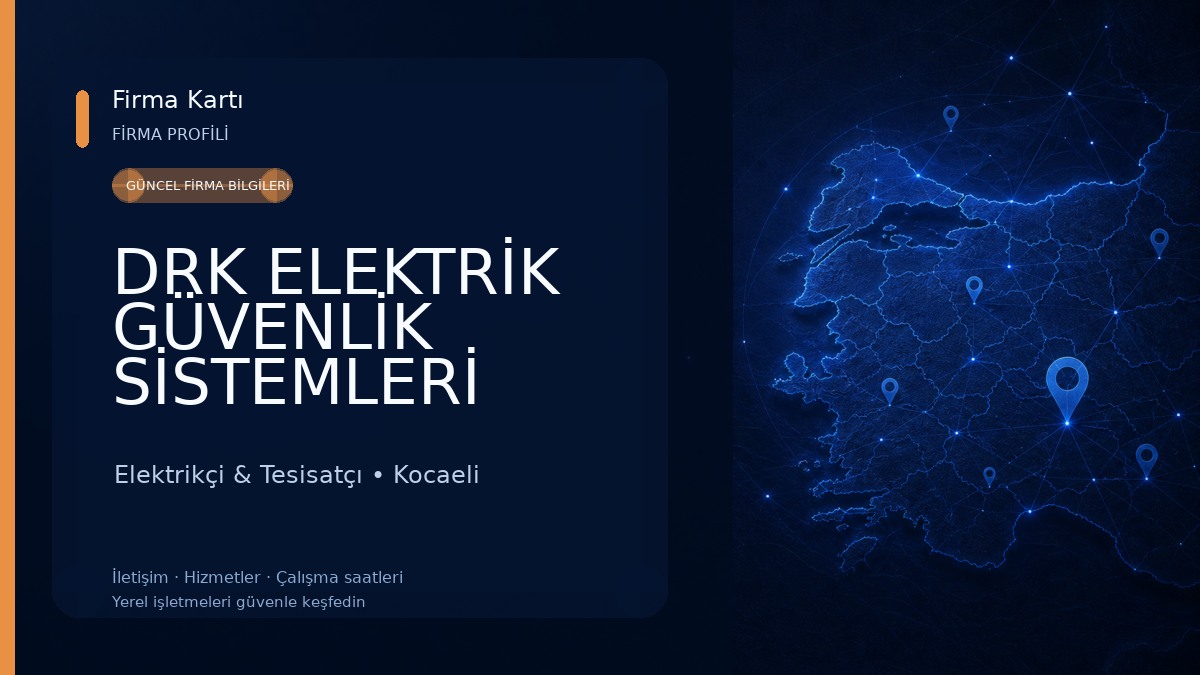 DRK ELEKTRİK GÜVENLİK SİSTEMLERİ Elektrikçi & Tesisatçı