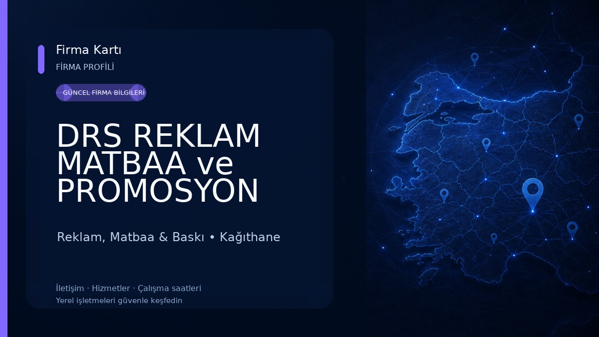 DRS REKLAM MATBAA ve PROMOSYON TİCARET LİMİTED ŞİRKETİ - matbaacın - matbaacin.com Reklam, Matbaa & Baskı