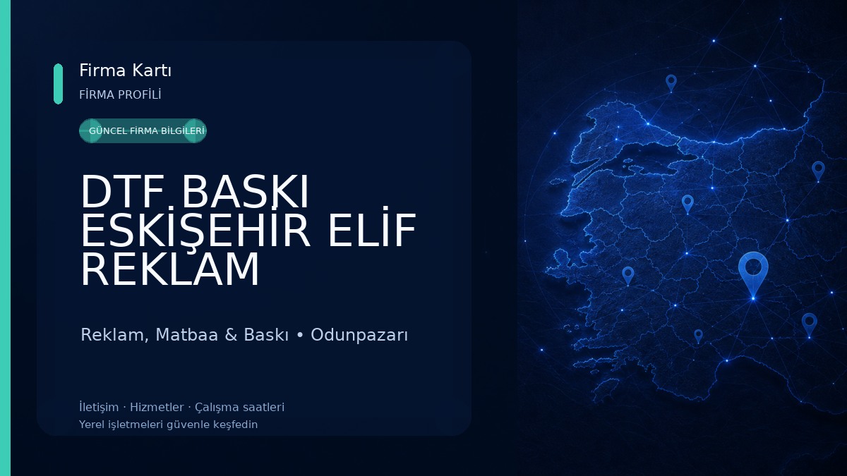 DTF BASKI ESKİŞEHİR ELİF REKLAM Reklam, Matbaa & Baskı