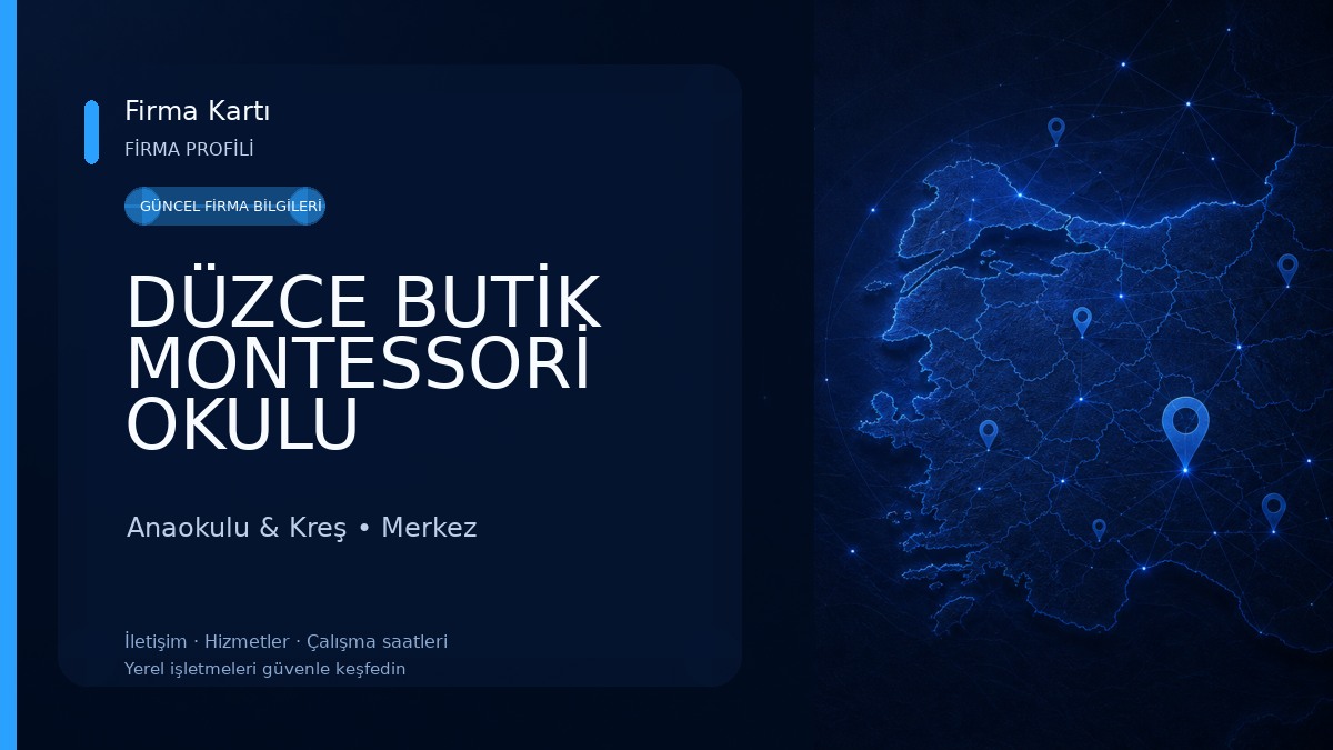 DÜZCE BUTİK MONTESSORİ OKULU TUBA'NIN DÜNYASI Anaokulu & Kreş