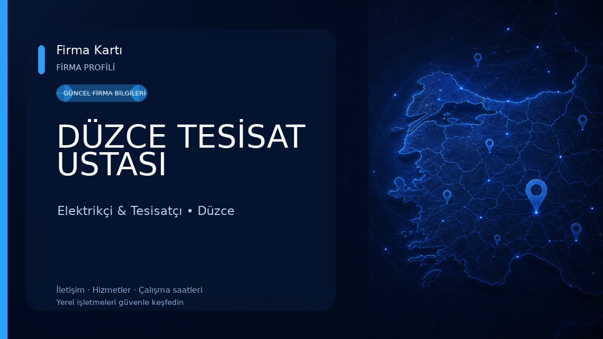 DÜZCE TESİSAT USTASI Elektrikçi & Tesisatçı