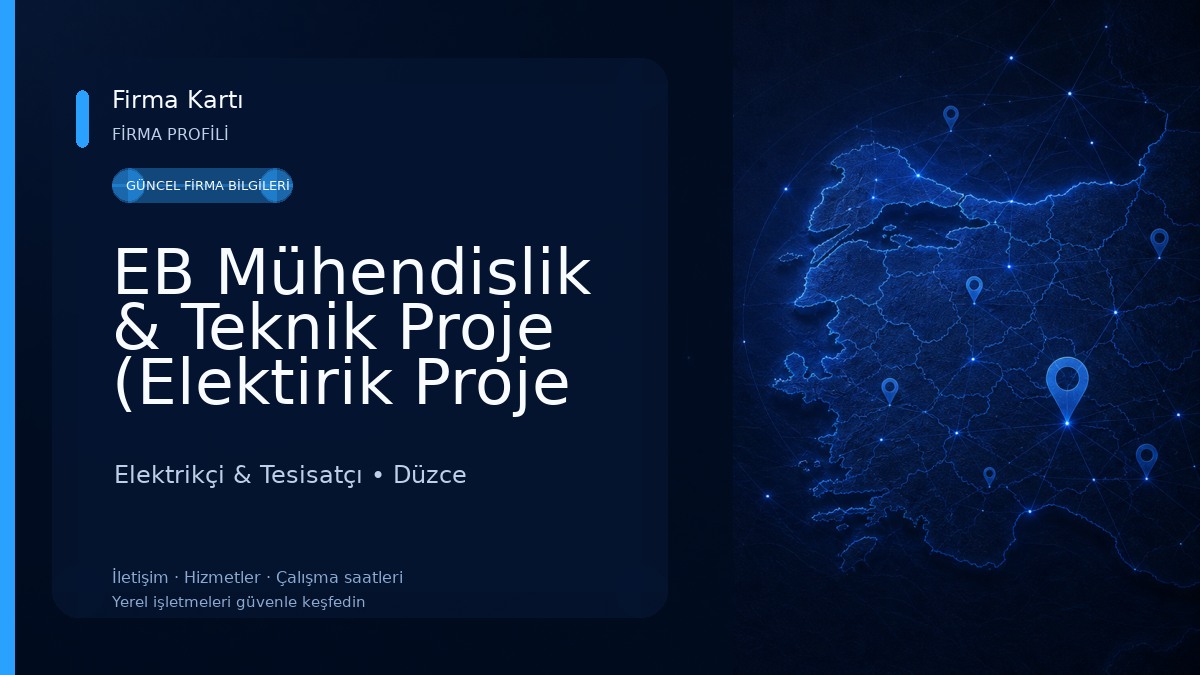EB Mühendislik & Teknik Proje (Elektirik Proje Tesisat) Elektrikçi & Tesisatçı