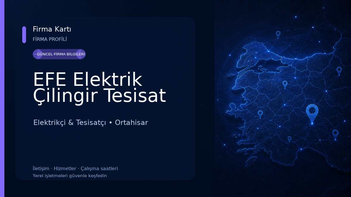 EFE Elektrik Çilingir Tesisat Elektrikçi & Tesisatçı