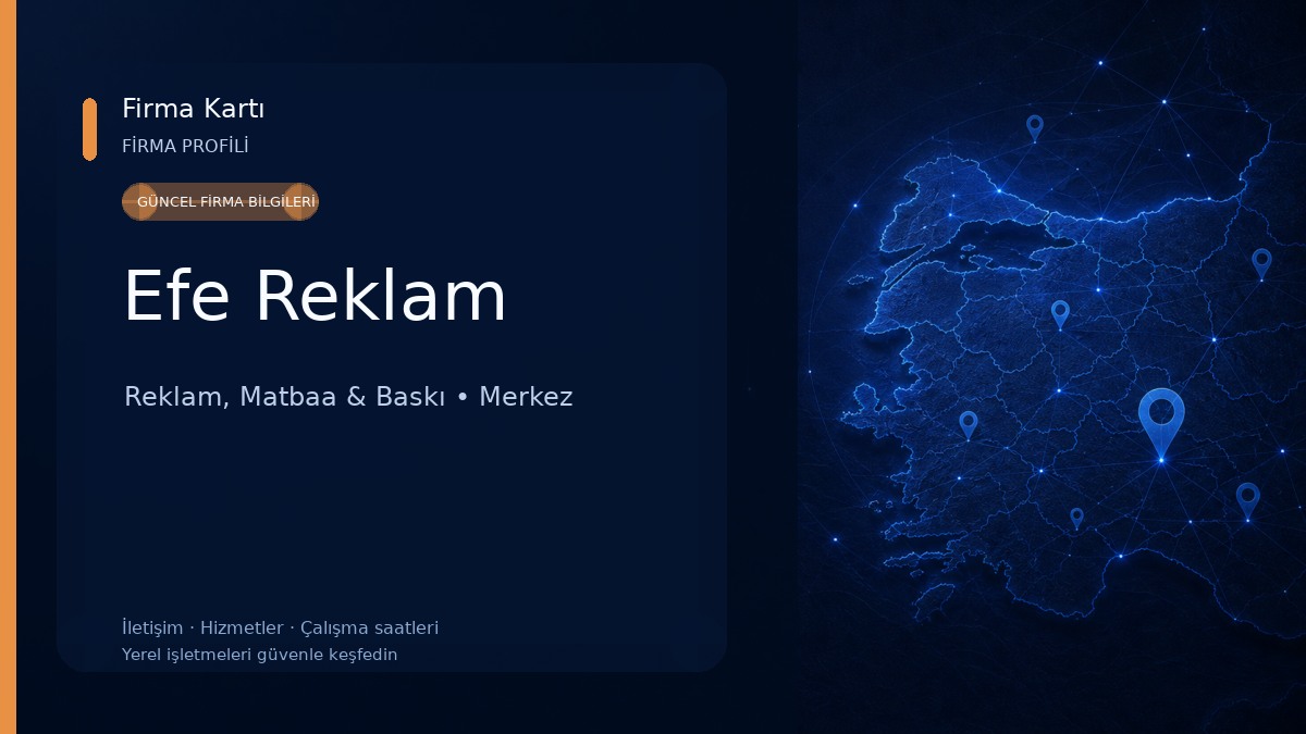 Efe Reklam Reklam, Matbaa & Baskı