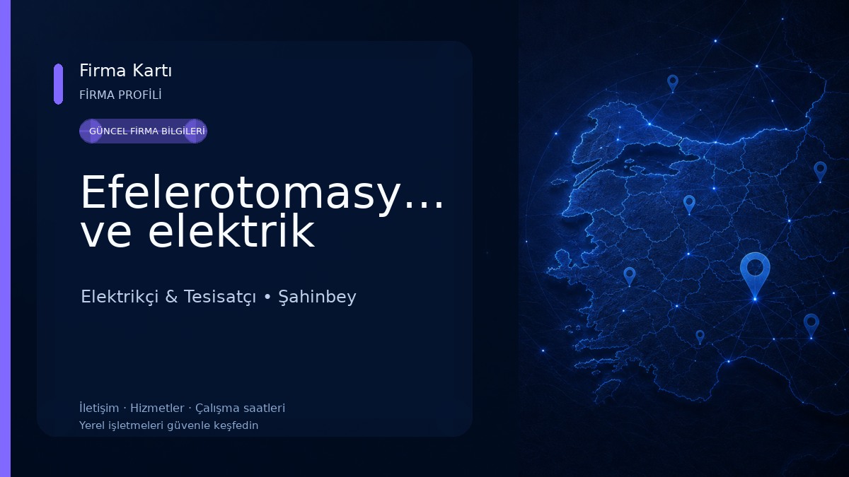Efelerotomasyon ve elektrik Elektrikçi & Tesisatçı