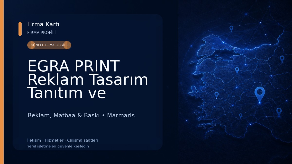 EGRA PRINT Reklam Tasarım Tanıtım ve Matbaa Hizmetleri Reklam, Matbaa & Baskı