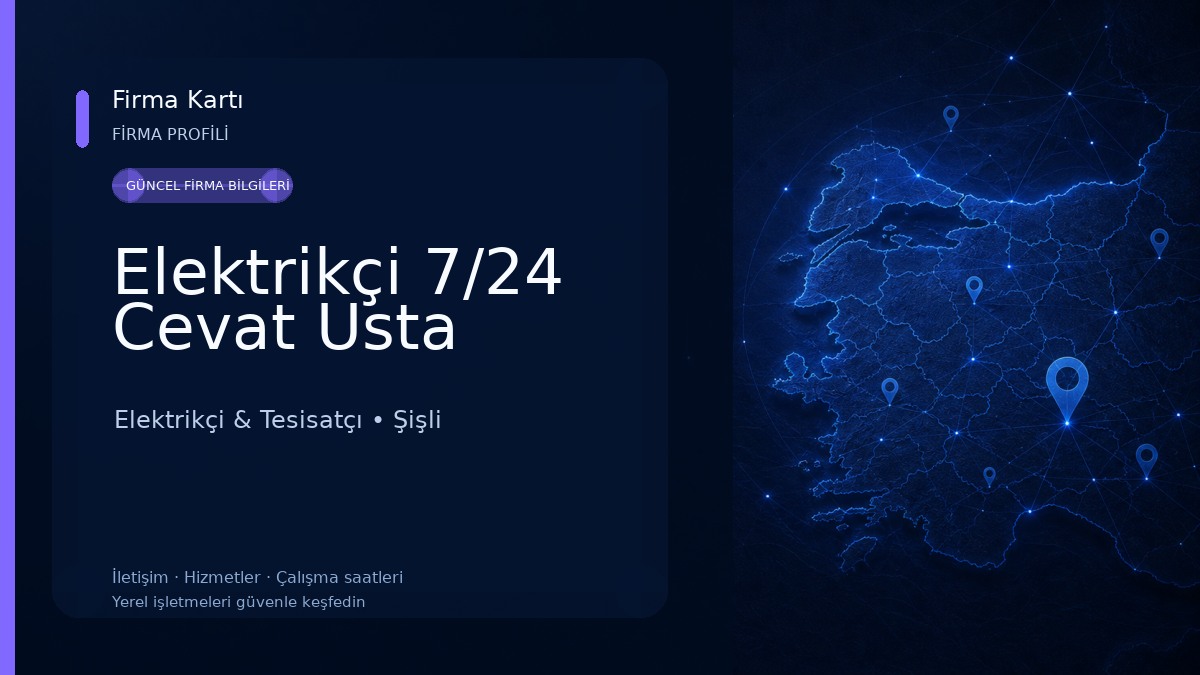 Elektrikçi 7/24 Cevat Usta Elektrikçi & Tesisatçı