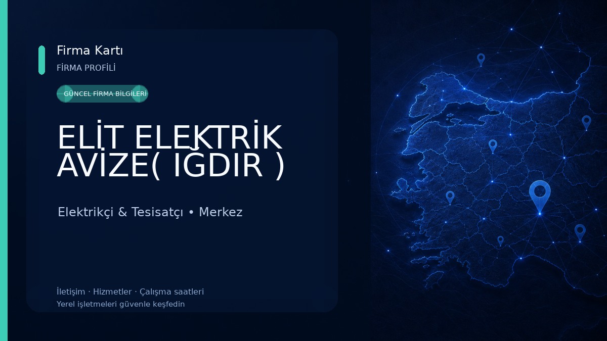 ELİT ELEKTRİK AVİZE( IĞDIR ) Elektrikçi & Tesisatçı