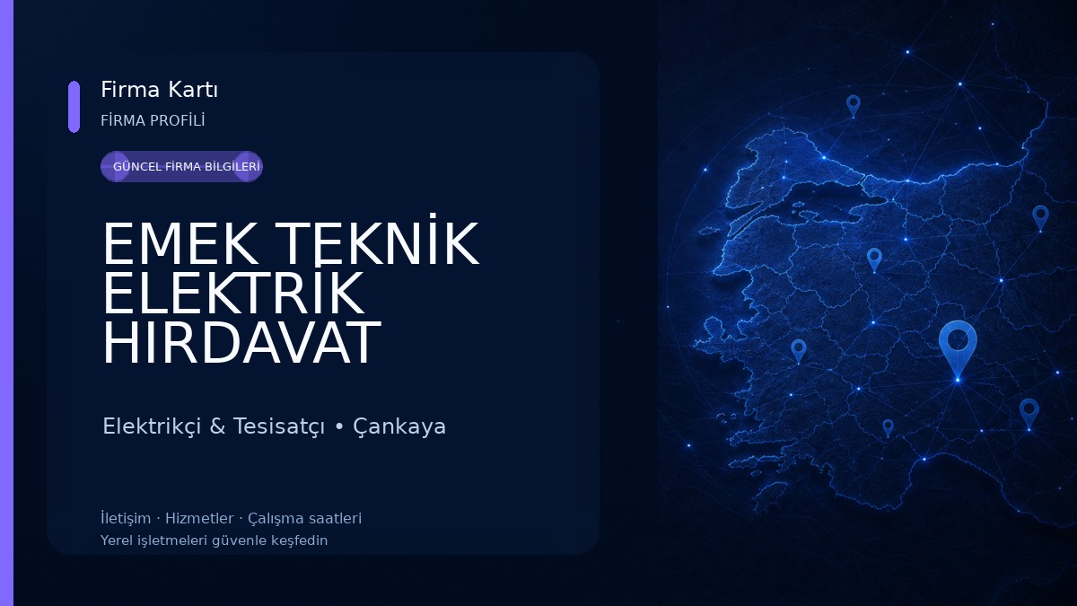 EMEK TEKNİK ELEKTRİK HIRDAVAT Elektrikçi & Tesisatçı