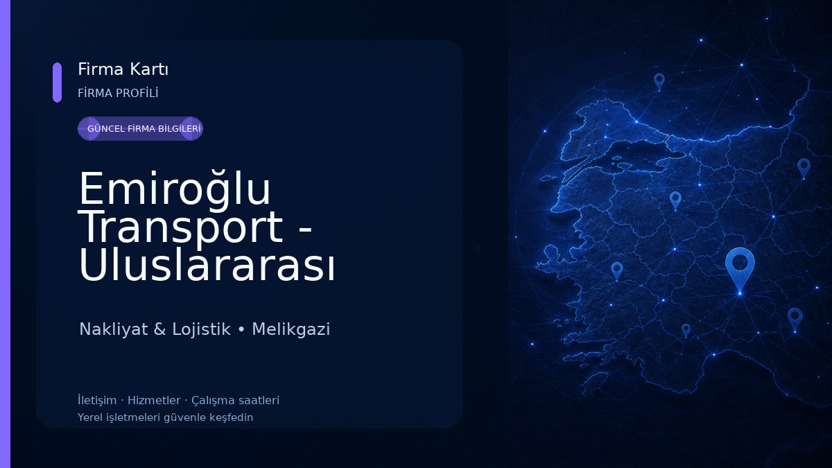 Emiroğlu Transport - Uluslararası Nakliyat Nakliyat & Lojistik