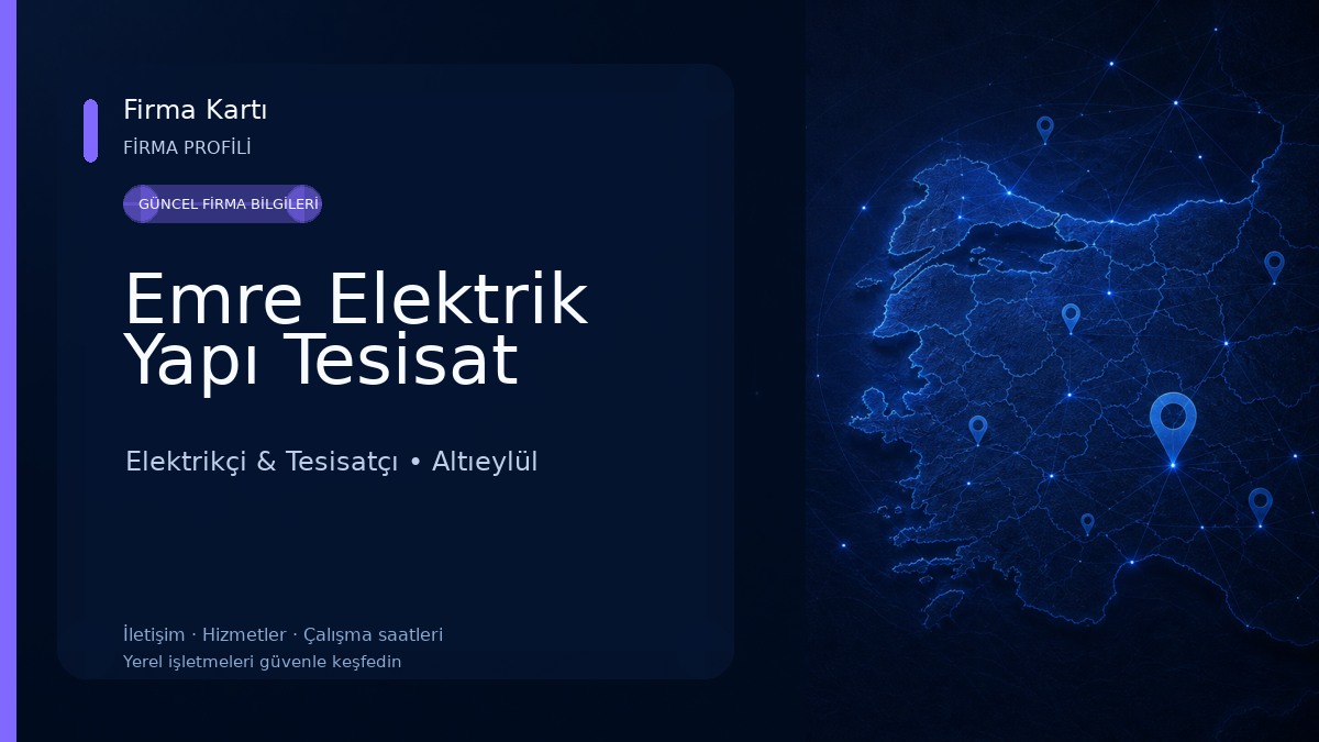 Emre Elektrik Yapı Tesisat Elektrikçi & Tesisatçı