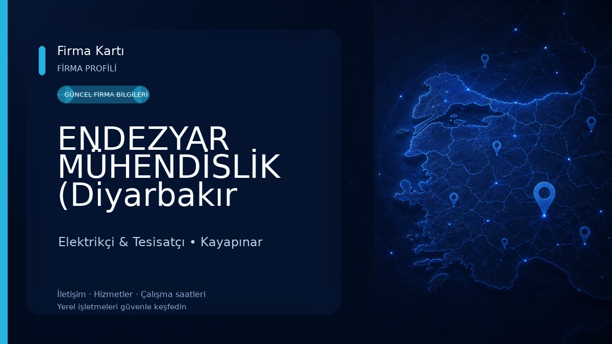 ENDEZYAR MÜHENDİSLİK (Diyarbakır mekanik elektrik mimari doğalgaz proje, eca bayi, airfel bayi, demirdöküm bayi, klima bayi) Elektrikçi & Tesisatçı