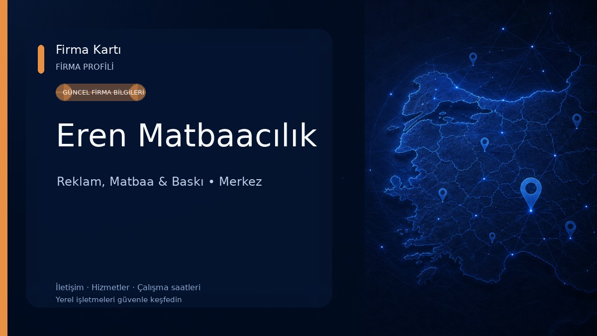 Eren Matbaacılık Reklam, Matbaa & Baskı