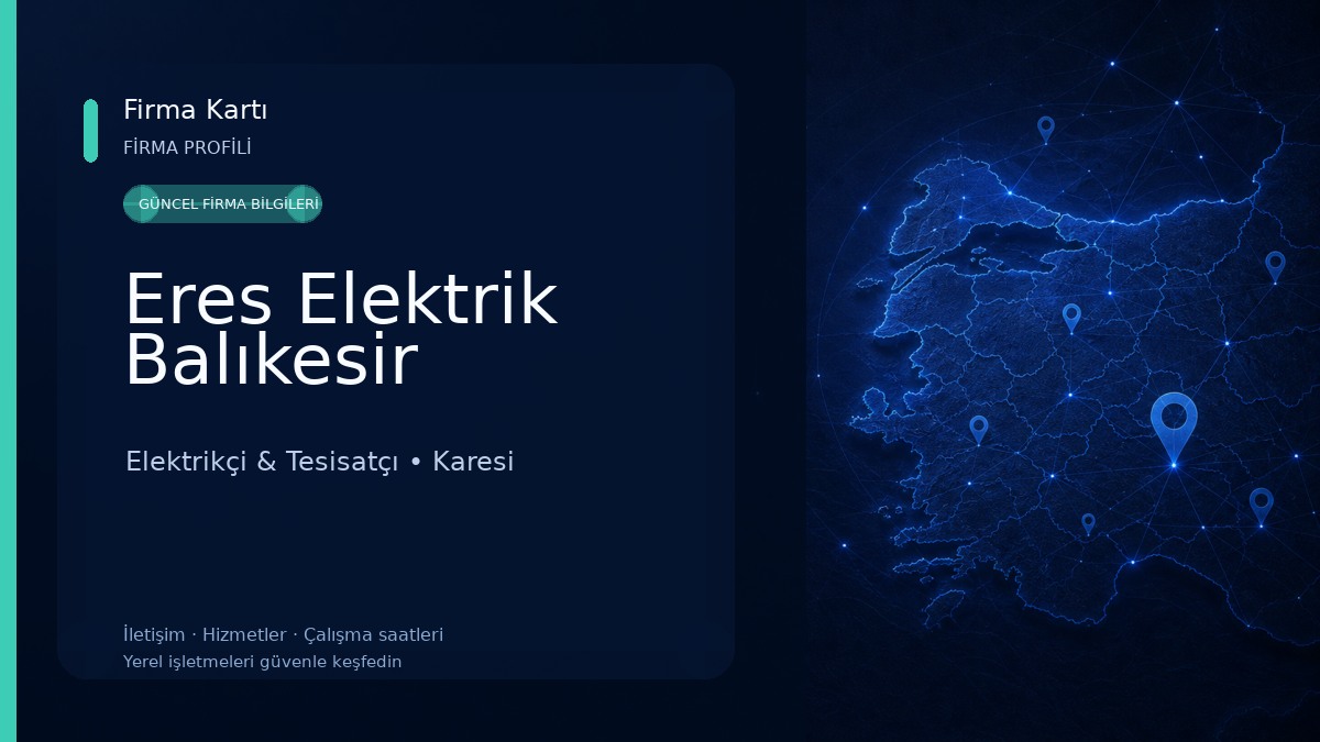 Eres Elektrik Balıkesir Elektrikçi & Tesisatçı