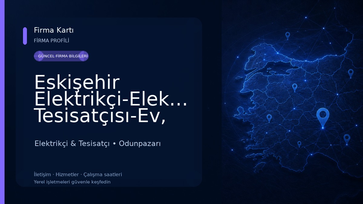 Eskişehir Elektrikçi-Elektrik Tesisatçısı-Ev, İşyeri Elektrik Arızaları-Elektrik Tesisat Yenileme-Avize ve Lamba Montaj Elektrikçi & Tesisatçı