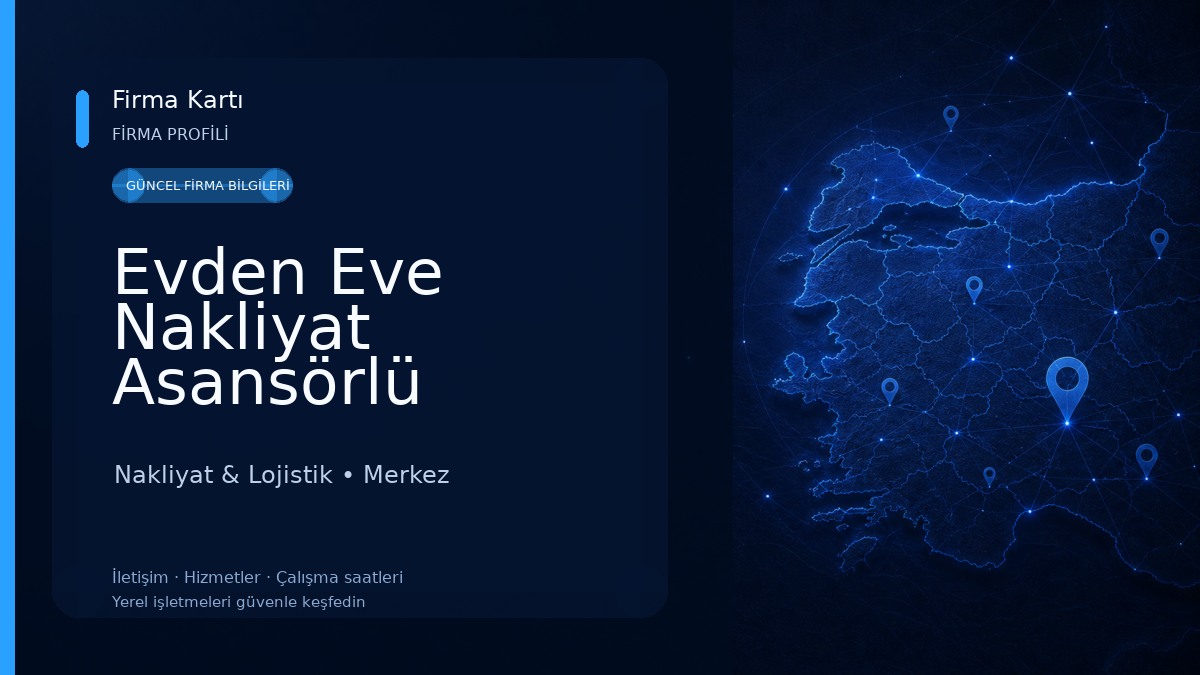 Evden Eve Nakliyat Asansörlü Taşıma Ofis Taşıma Nakliyat & Lojistik