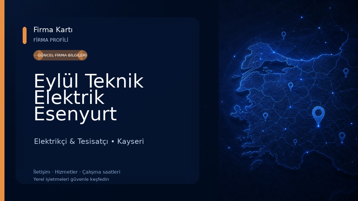 Eylül Teknik Elektrik Esenyurt Elektrikçi & Tesisatçı