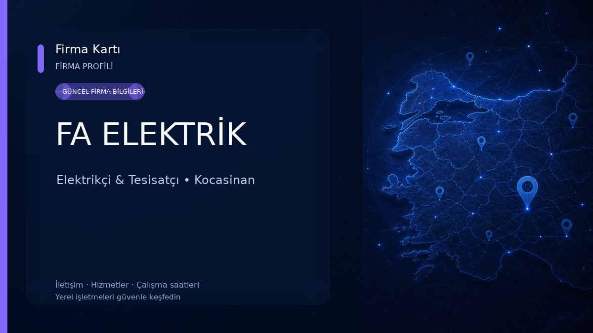 FA ELEKTRİK Elektrikçi & Tesisatçı