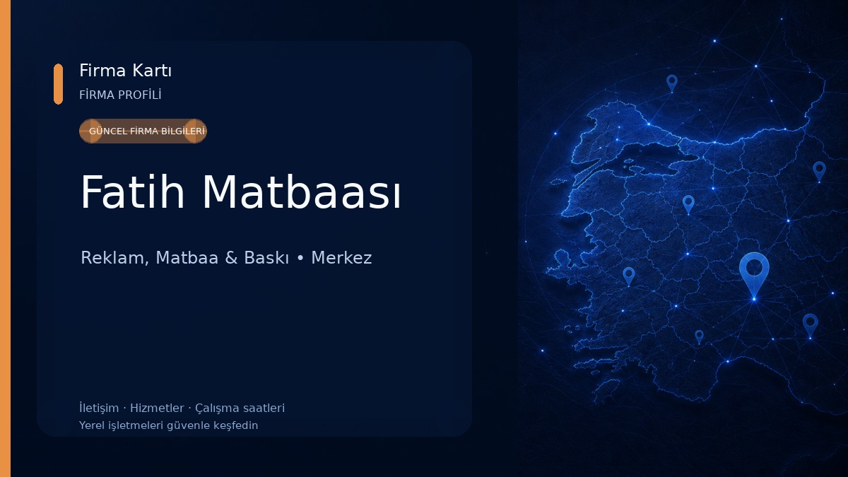 Fatih Matbaası Reklam, Matbaa & Baskı