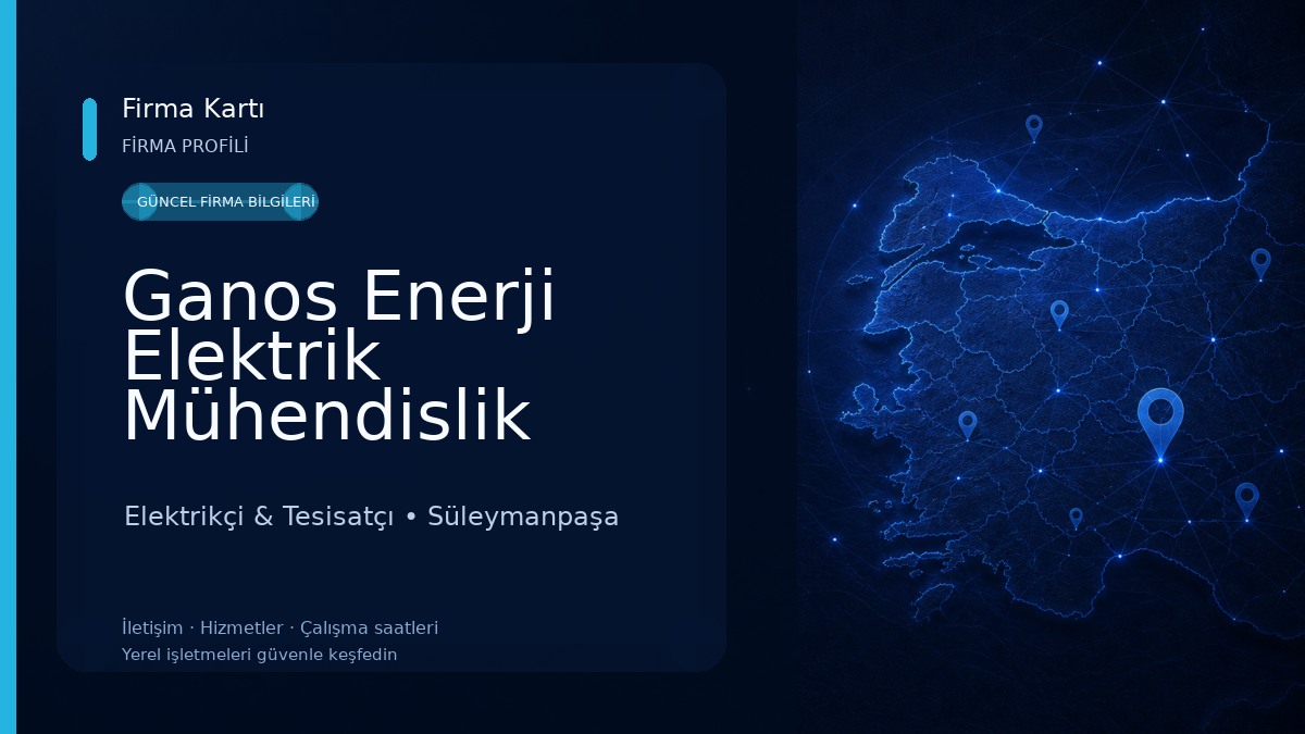 Ganos Enerji Elektrik Mühendislik Taahhüt San. ve Tic. Ltd. Şti. Elektrikçi & Tesisatçı