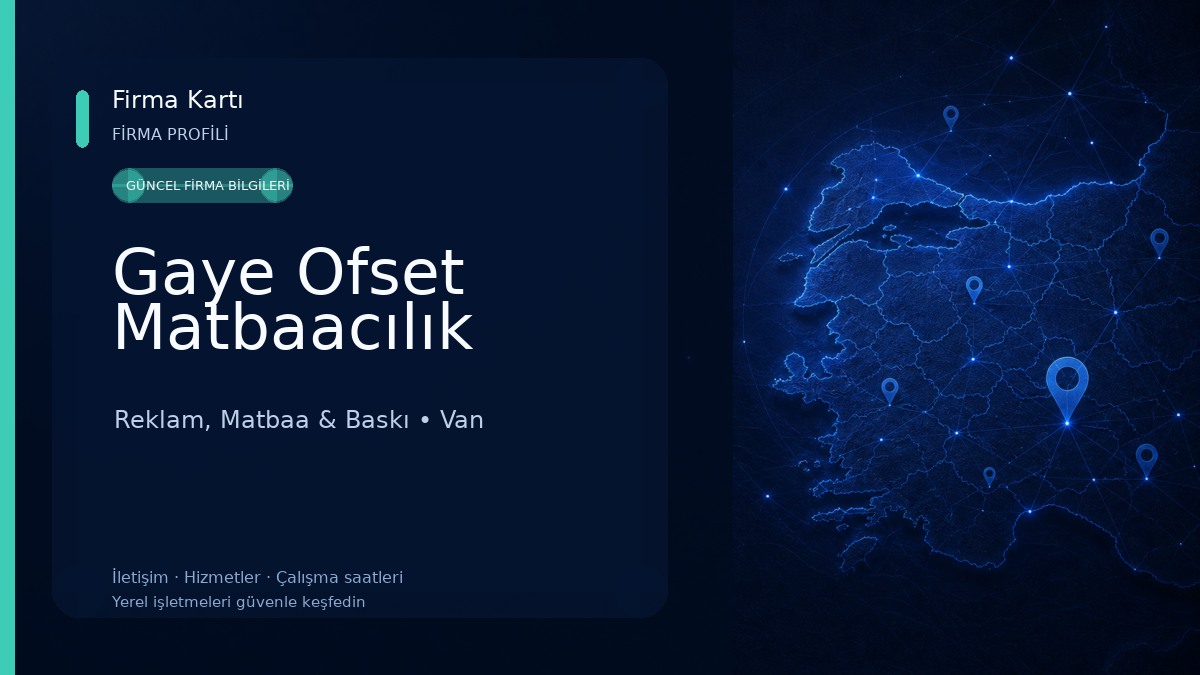 Gaye Ofset Matbaacılık Reklam, Matbaa & Baskı