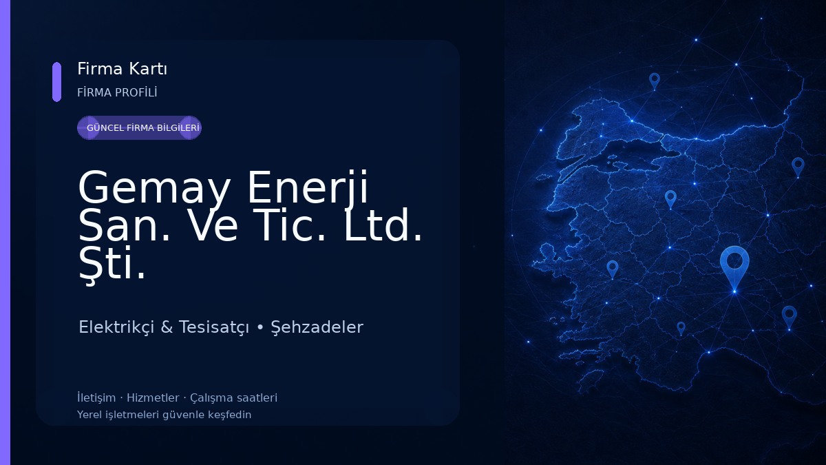 Gemay Enerji San. Ve Tic. Ltd. Şti. Elektrikçi & Tesisatçı