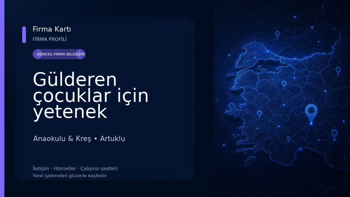 Gülderen çocuklar için yetenek geliştirme salonu Anaokulu & Kreş