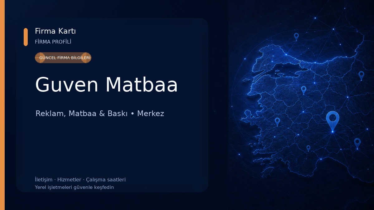 Guven Matbaa Reklam, Matbaa & Baskı
