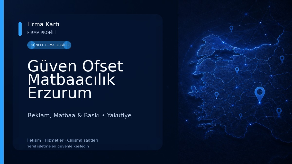 Güven Ofset Matbaacılık Erzurum