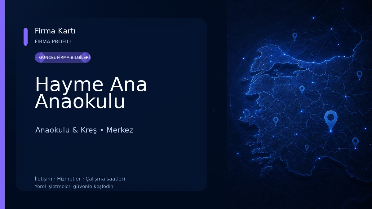 Hayme Ana Anaokulu Anaokulu & Kreş