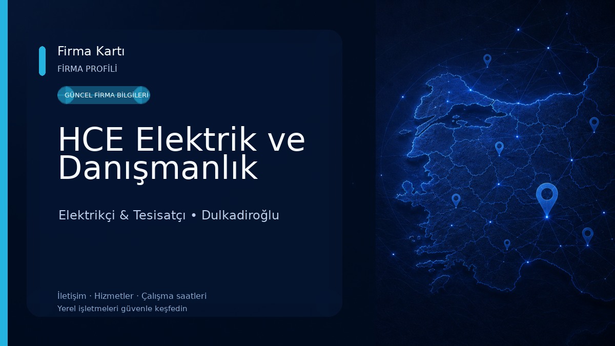 HCE Elektrik ve Danışmanlık Elektrikçi & Tesisatçı