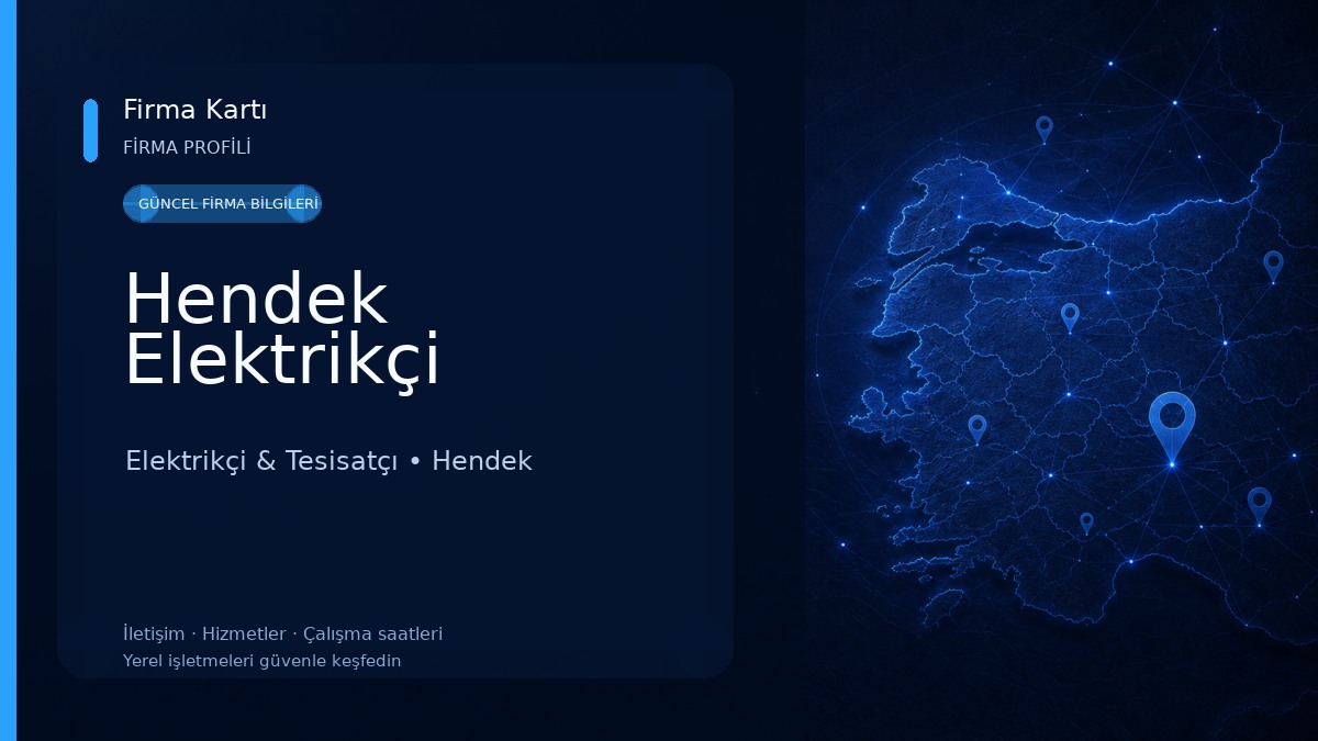 Hendek Elektrikçi Elektrikçi & Tesisatçı