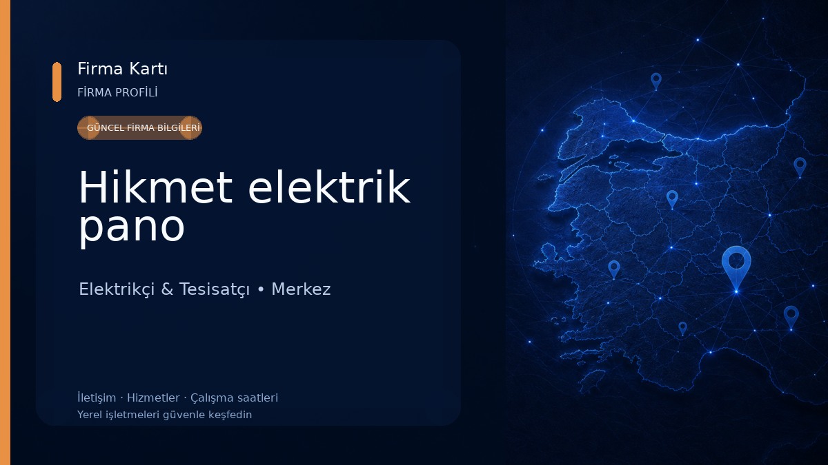Hikmet elektrik pano Elektrikçi & Tesisatçı