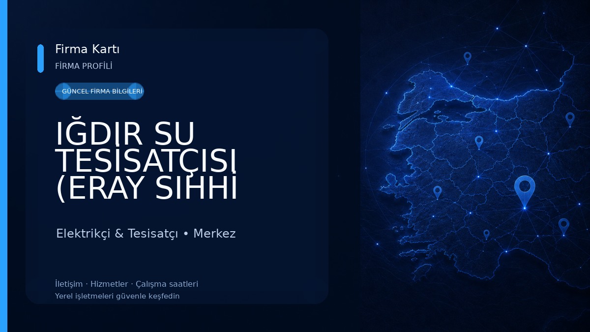 IĞDIR SU TESİSATÇISI (ERAY SIHHİ TESİSAT)