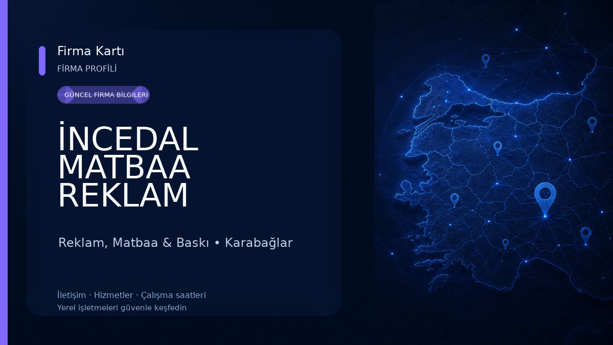 İNCEDAL MATBAA REKLAM Reklam, Matbaa & Baskı