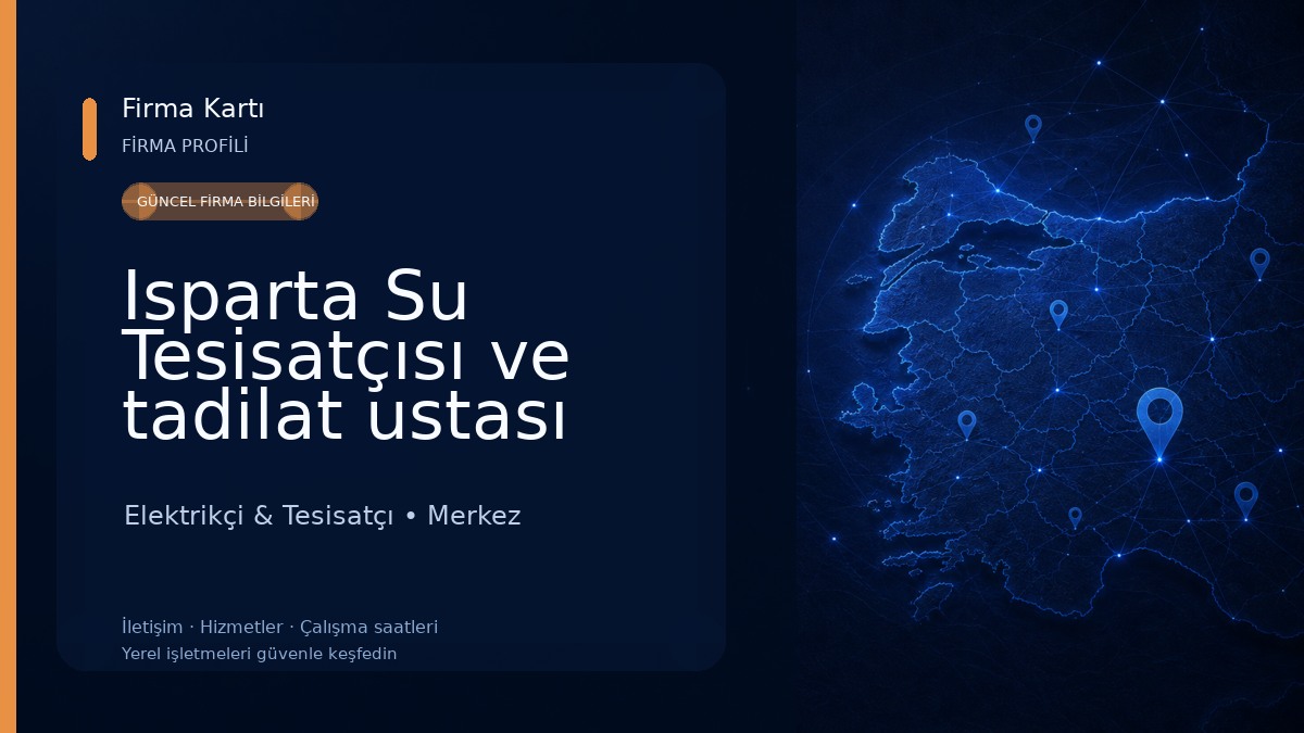 Isparta Su Tesisatçısı ve tadilat ustası Sucu Kerim Elektrikçi & Tesisatçı