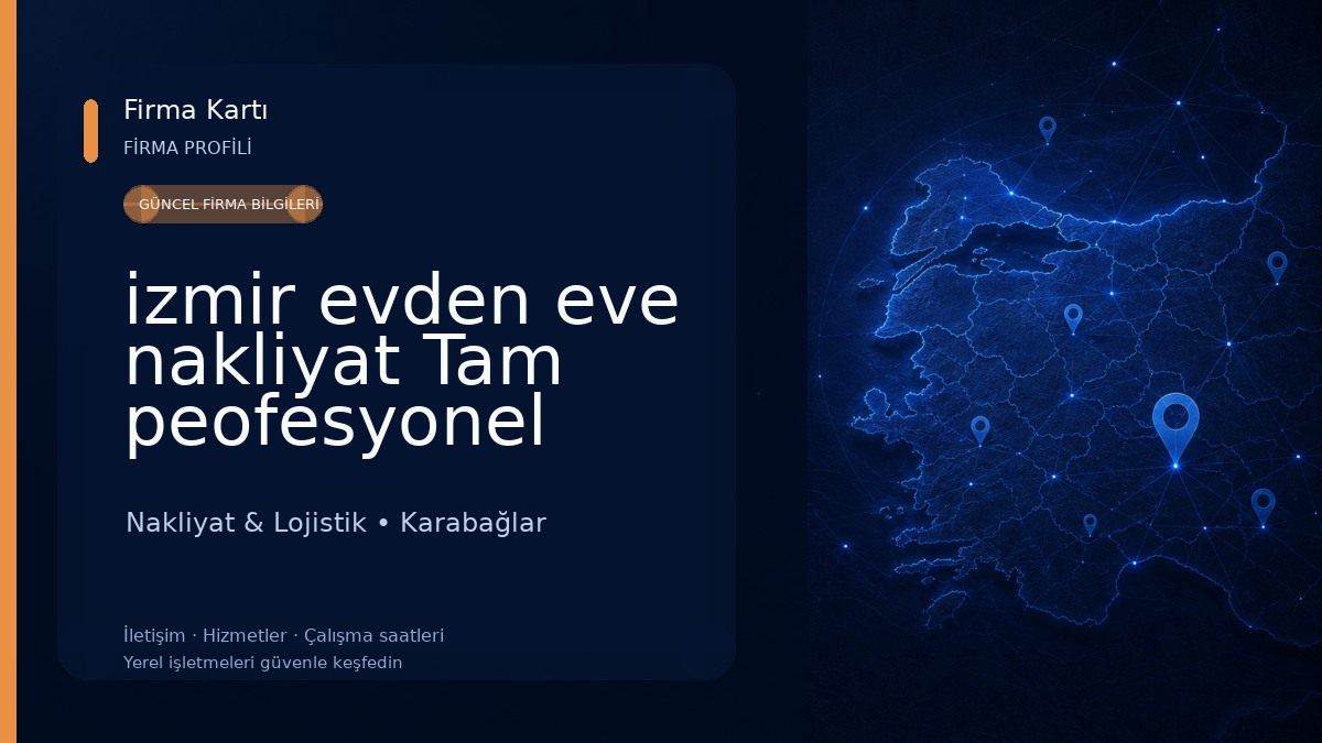 izmir evden eve nakliyat Tam peofesyonel taşıma arıyorsanız